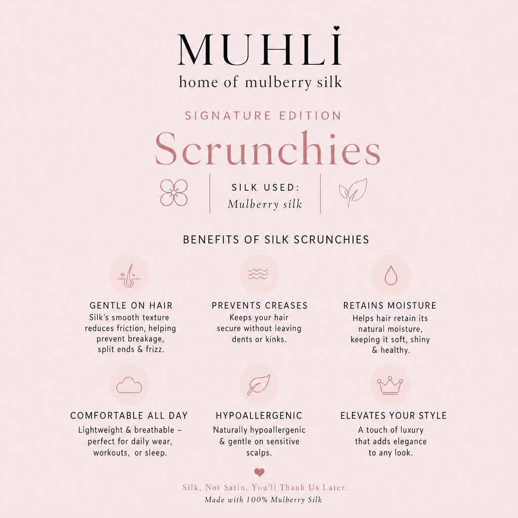 Mulberry Silk Scrunchie - MUHLI